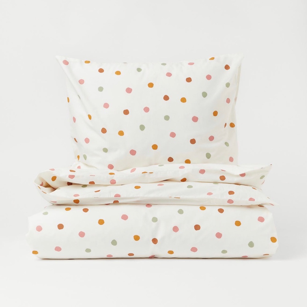 H&M Twin Polkadot Duvet Cover Set